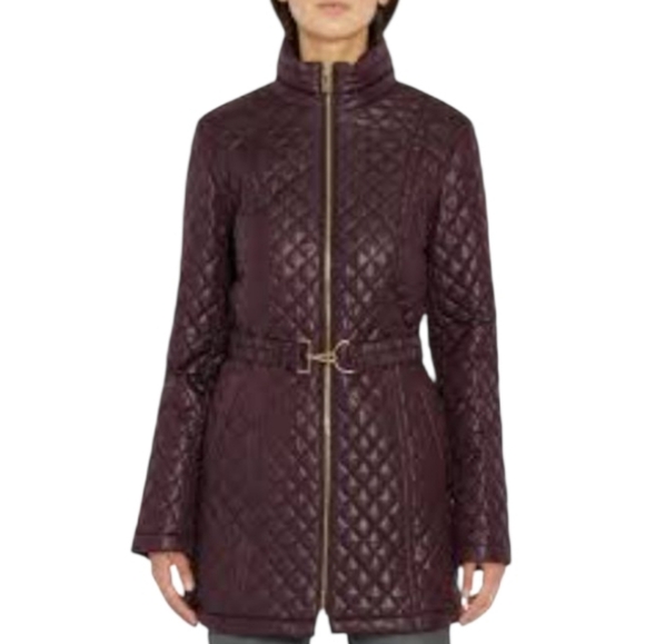 Via Spiga Jackets & Blazers - Via Spiga Quilted Clip Belt Coat